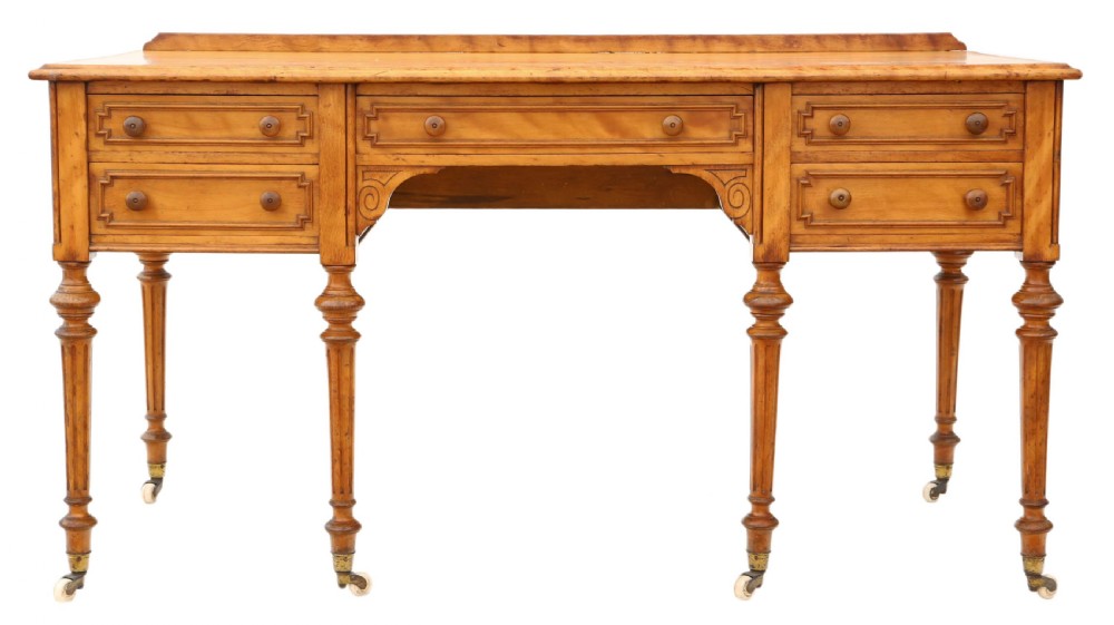 Victorian satin birch desk View II