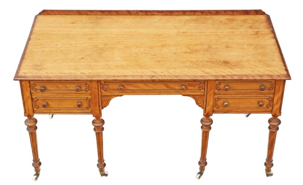 Victorian satin birch desk View III