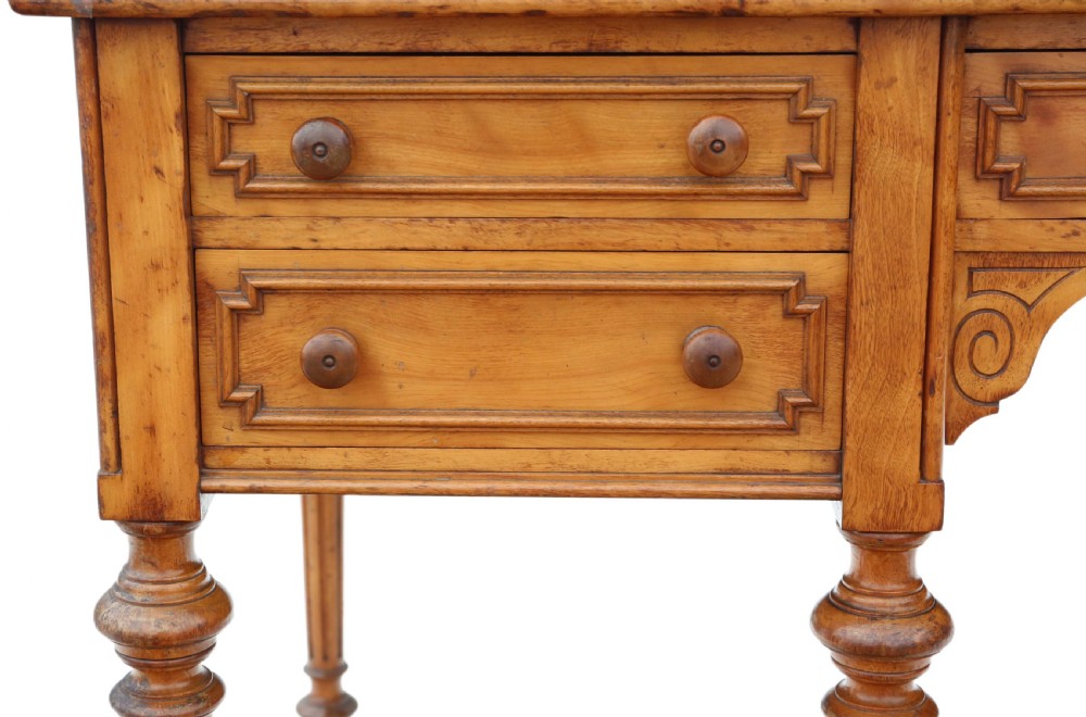 Victorian satin birch desk View IV