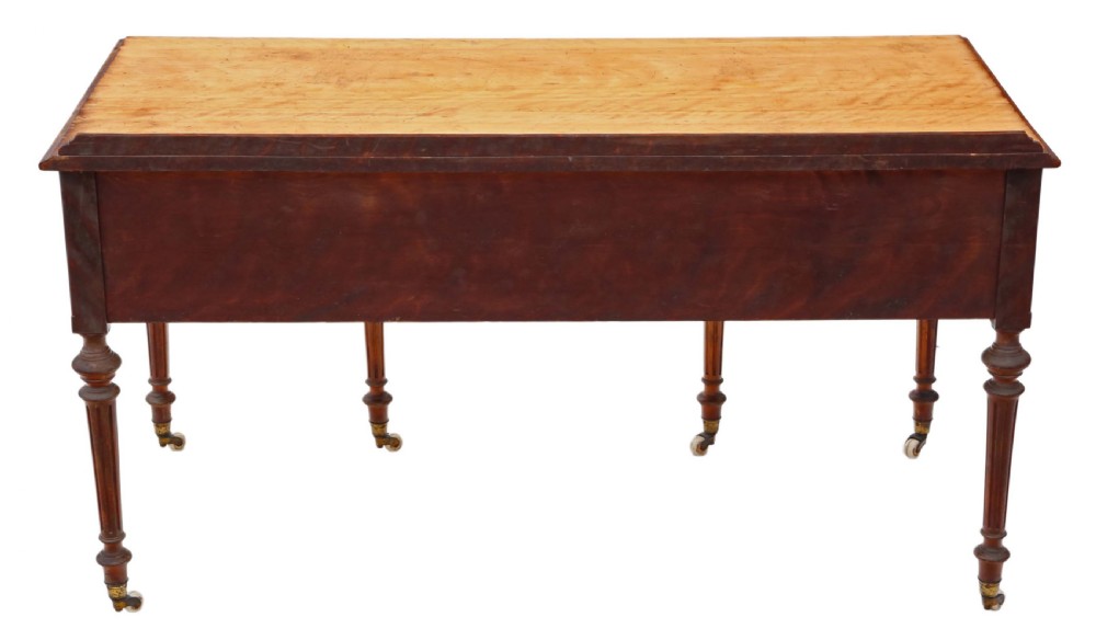 Victorian satin birch desk View XI