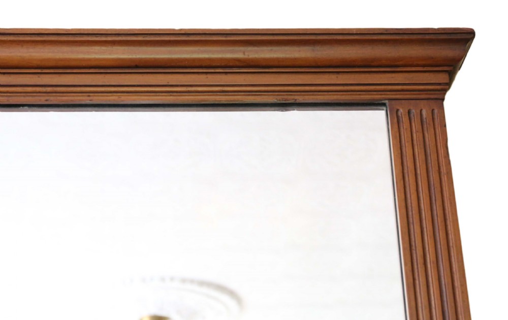 Victorian walnut overmantle or wall mirror View III