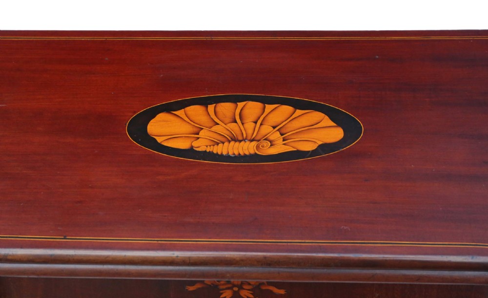 Georgian II inlaid mahogany folding card table View III