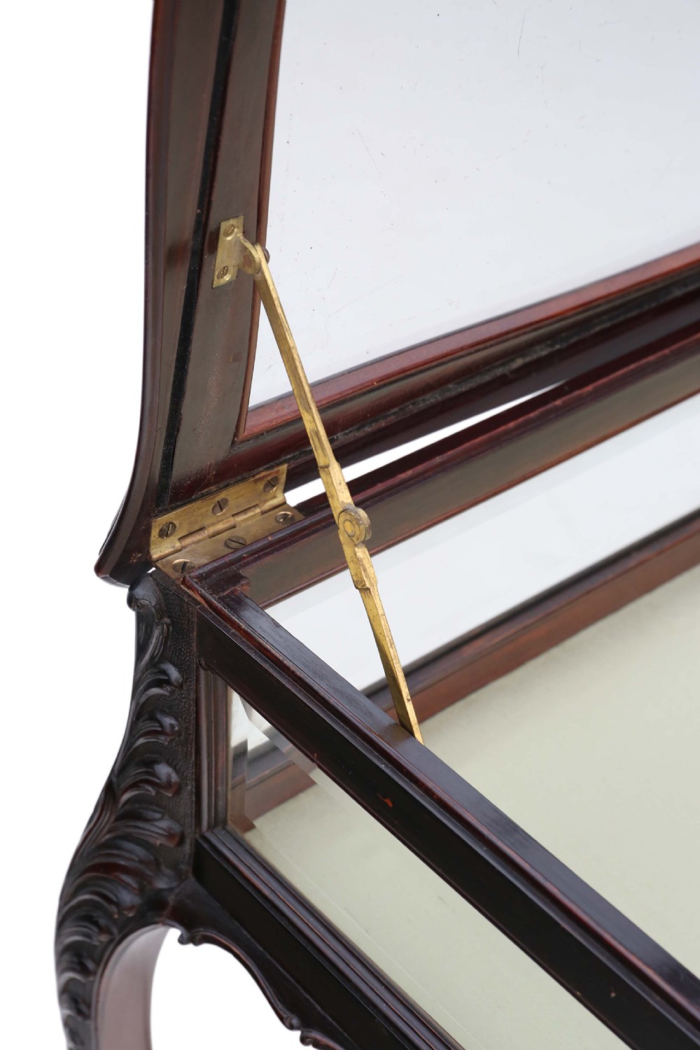 Victorian mahogany bijouterie display cabinet table View IV