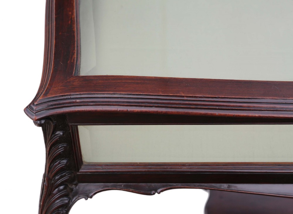 Victorian mahogany bijouterie display cabinet table View V