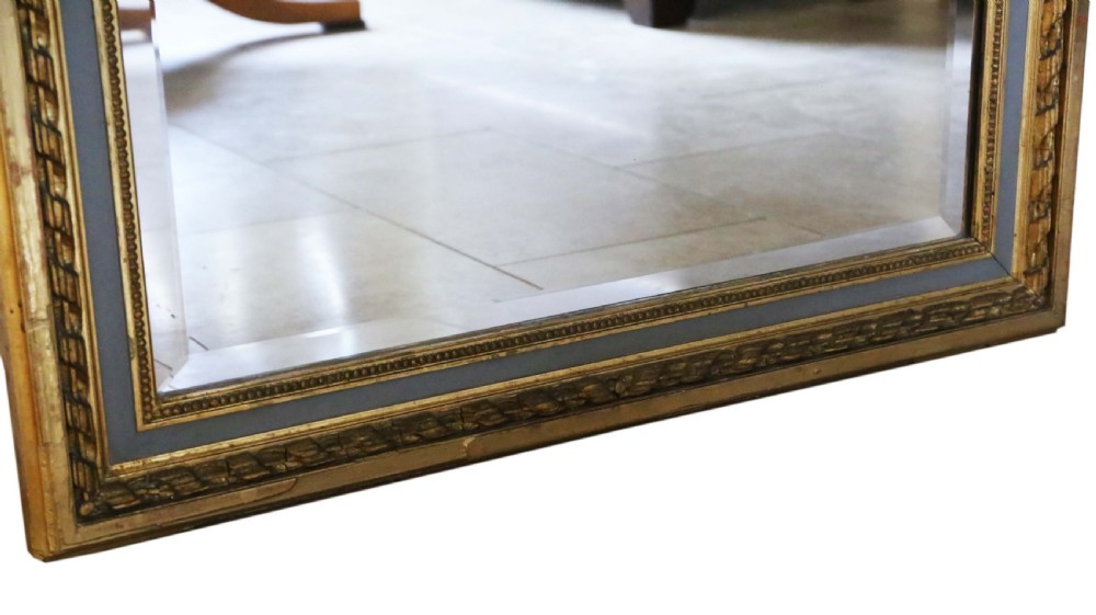 Antique large quality gilt full height wall mirror trumeau 19th Century View III
