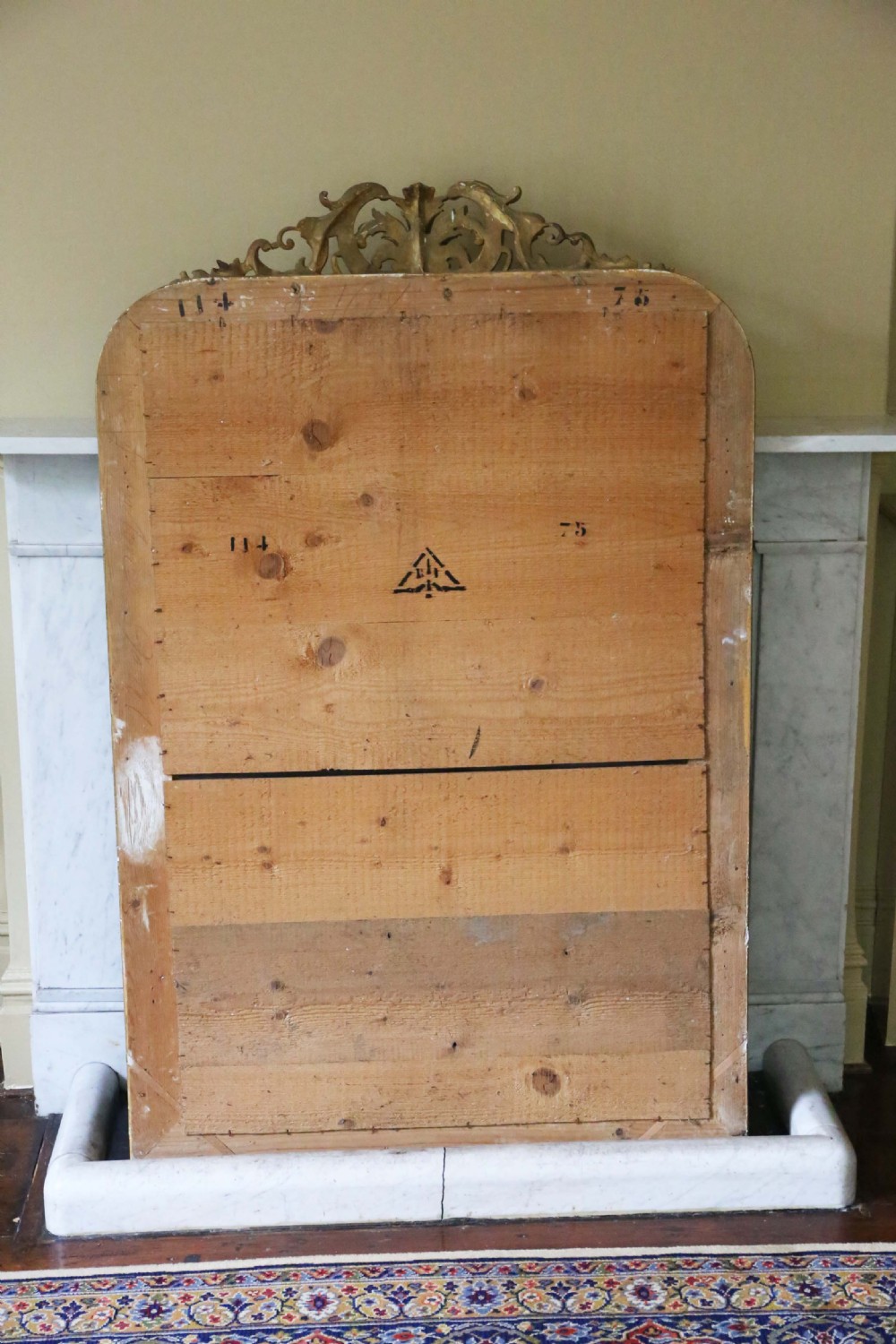 Antique very large quality 19th Century gilt overmantle wall mirror  View VII