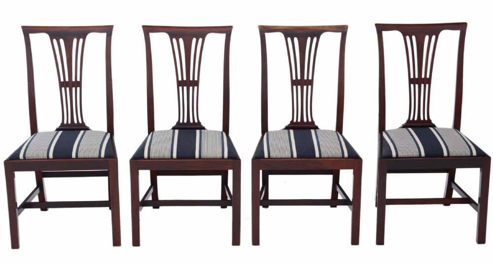 Antique quality set of 4 Victorian C1900 mahogany dining chairs