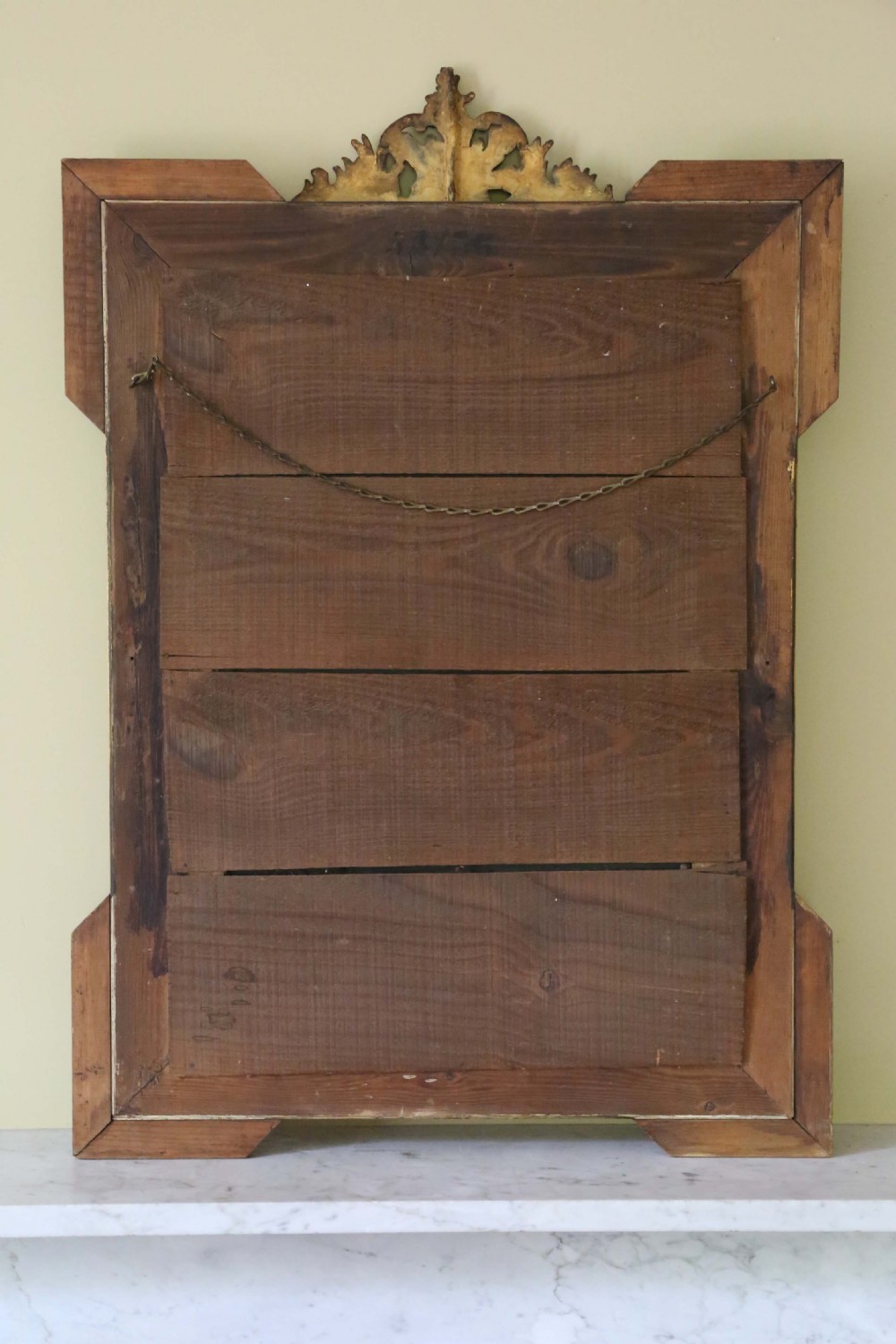 Antique rare fine quality gilt overmantle wall mirror C1900 View VII