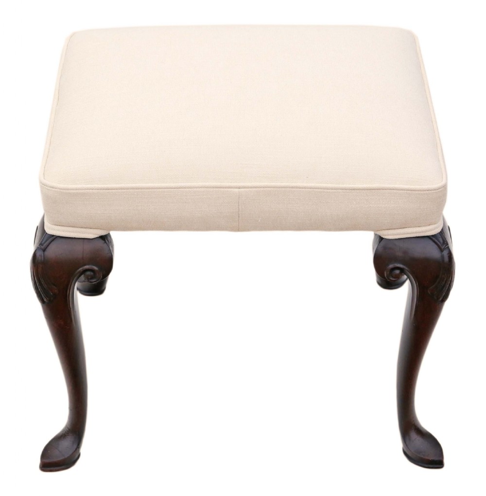 Antique quality George II mahogany stool mid - 18th Century