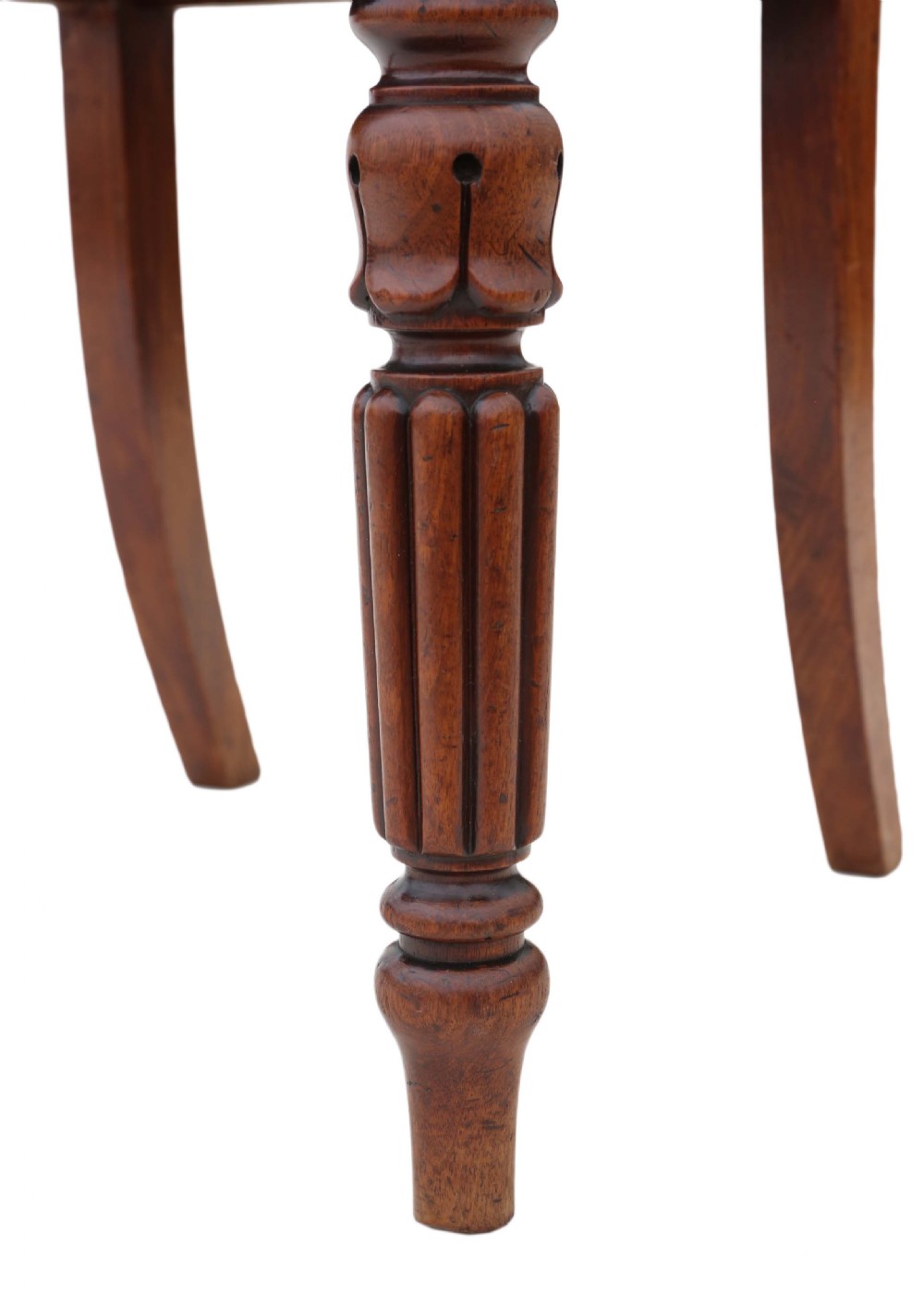 Antique fine quality set of 6 William IV carved mahogany dining chairs C1830 View VII