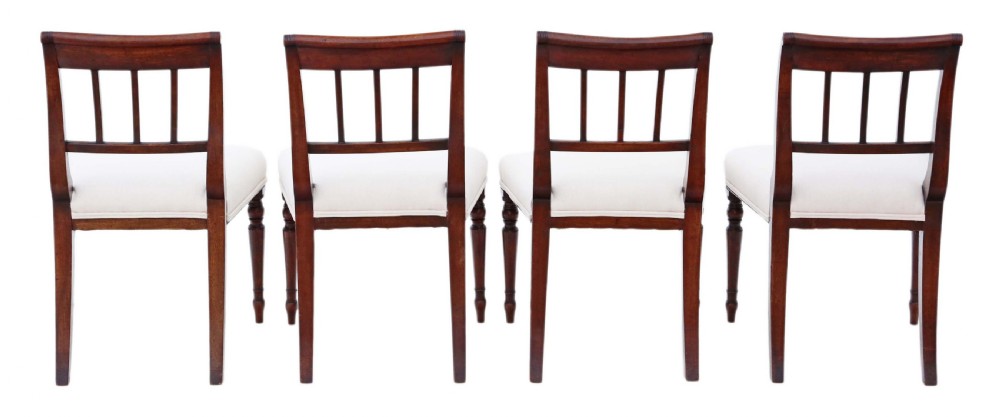 Antique quality set of 4 Georgian mahogany dining chairs C1820 View II