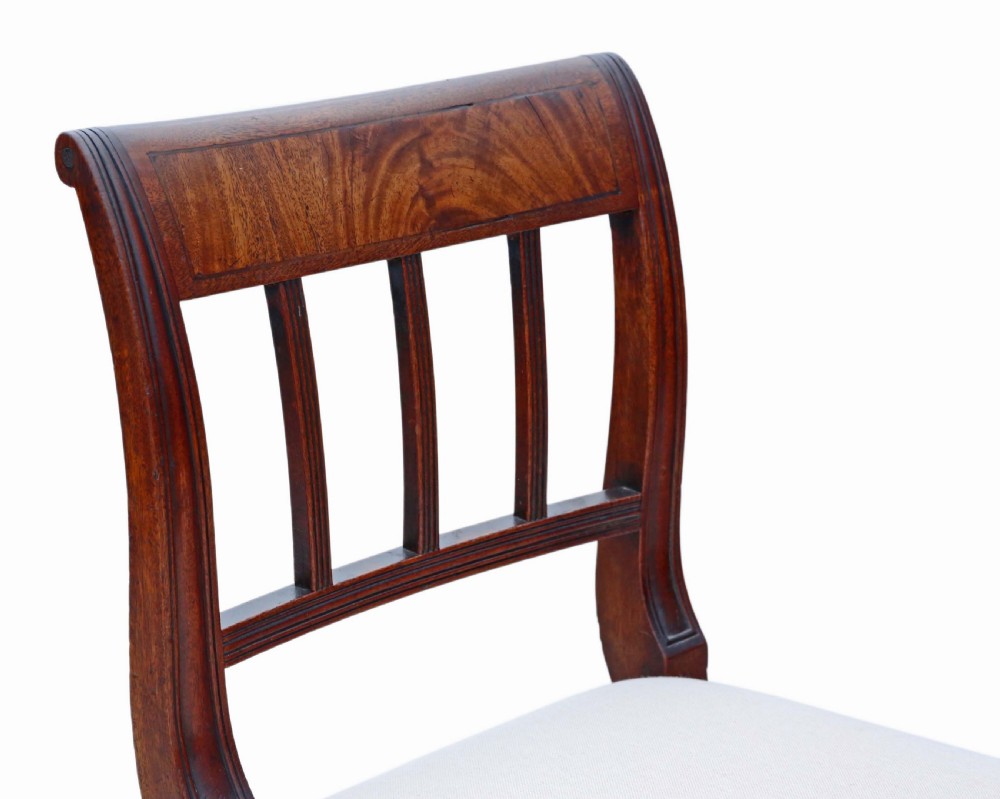 Antique quality set of 4 Georgian mahogany dining chairs C1820 View VI