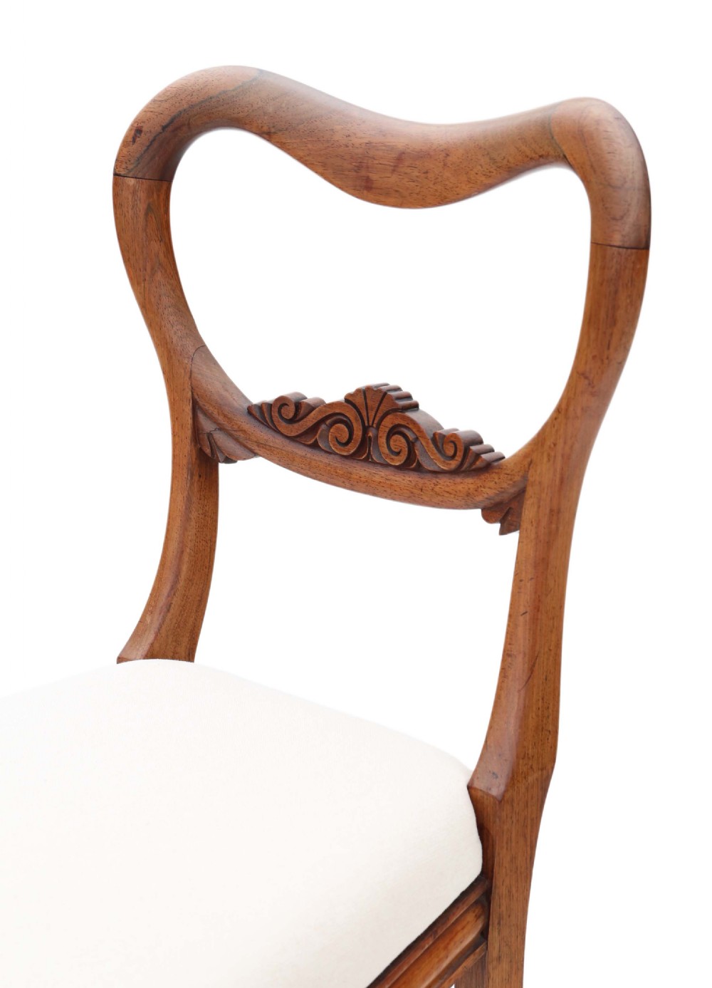 Antique quality set of 4 William IV rosewood balloon back dining chairs C1835 View VI