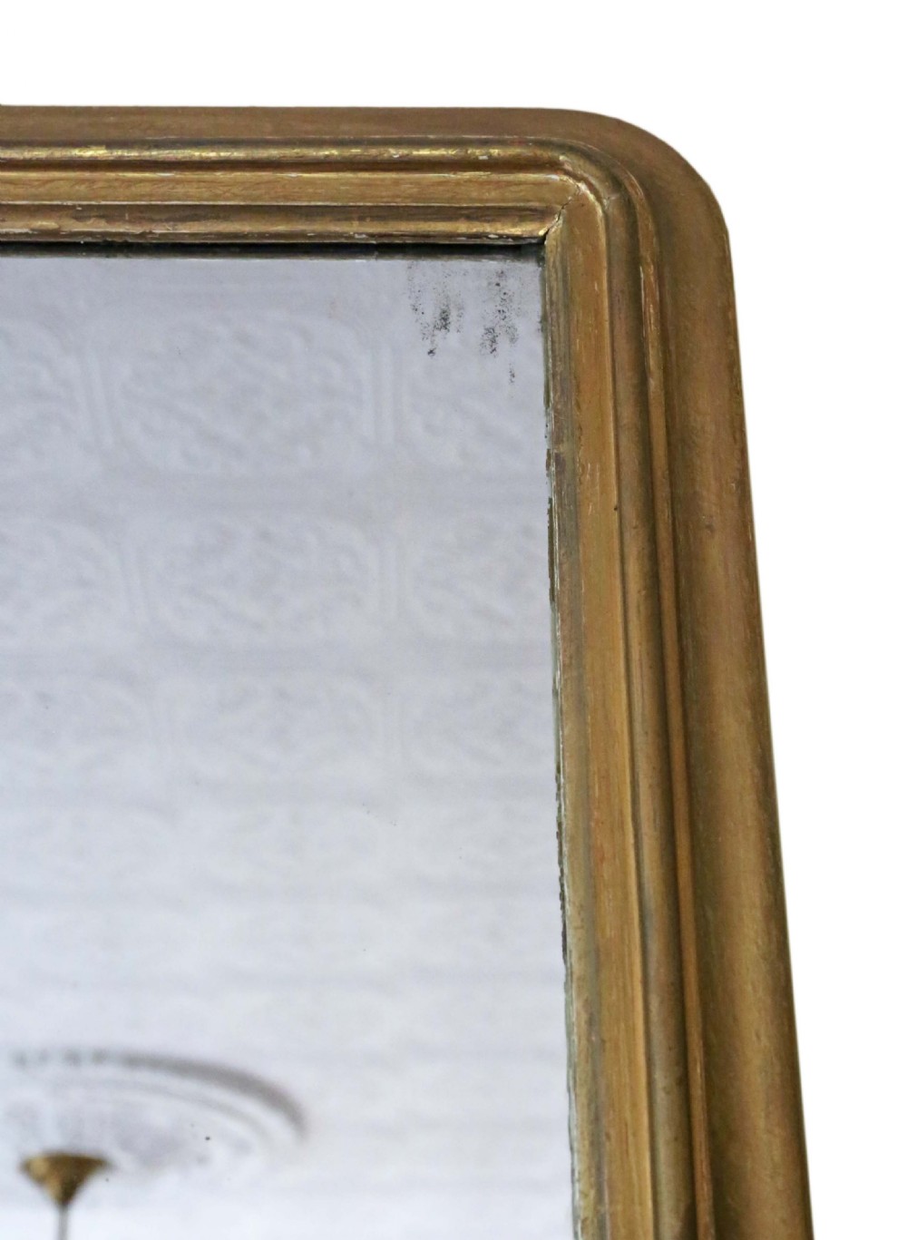 Antique large quality Victorian gilt overmantle wall mirror C1850 View IV