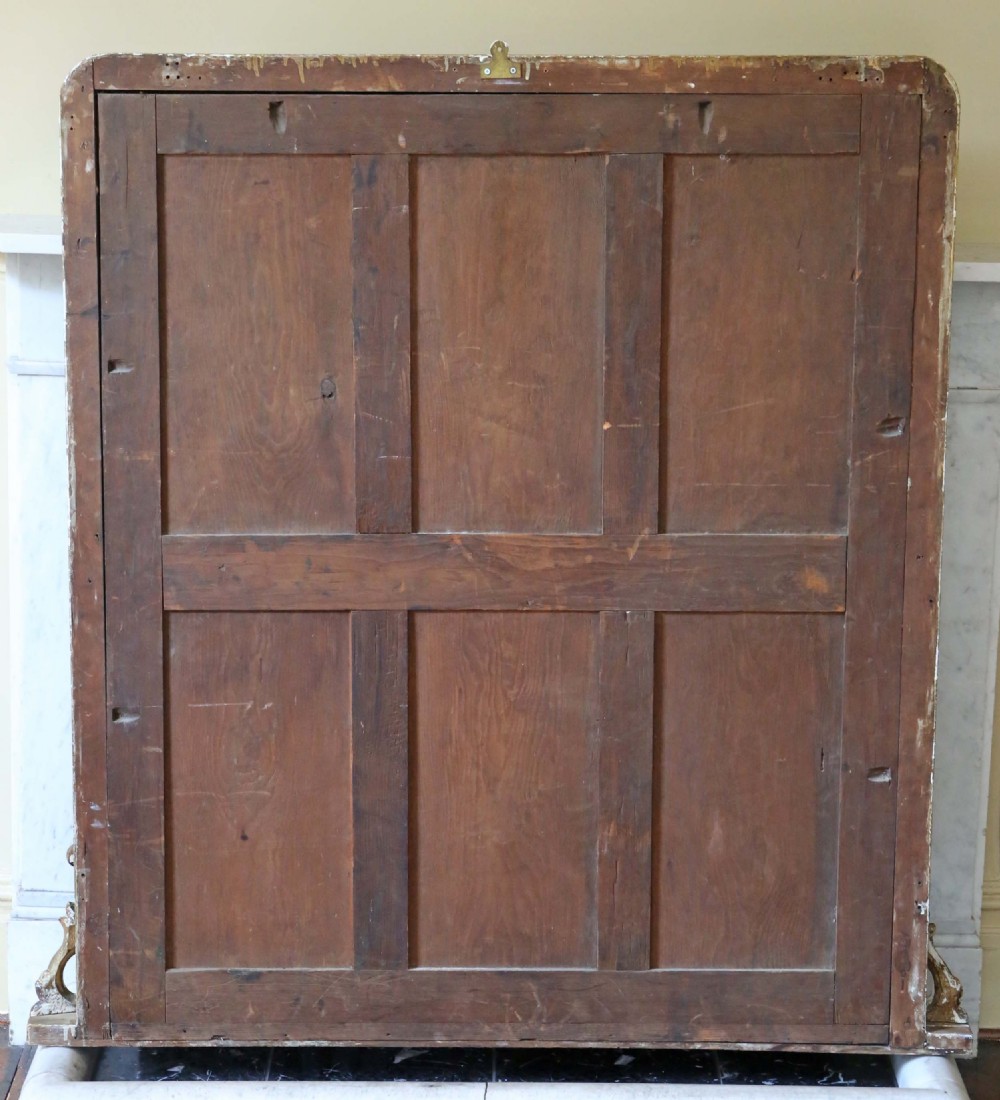 Antique large quality Victorian gilt overmantle wall mirror C1850 View VIII