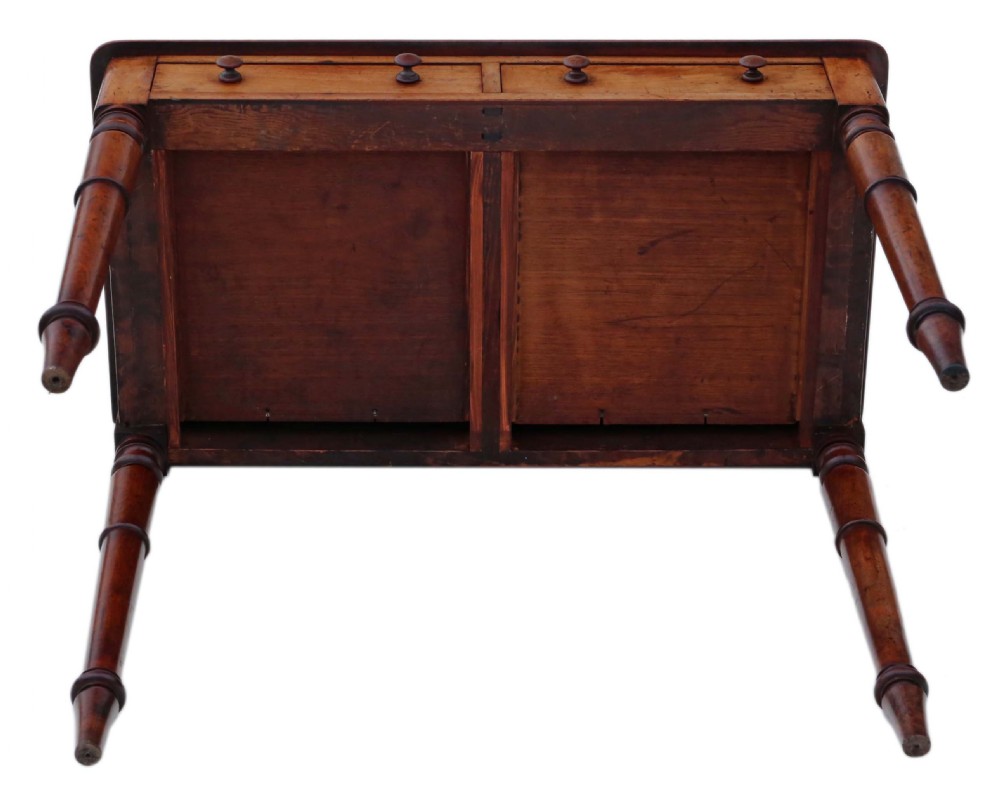 Victorian C1870 mahogany writing table View IX