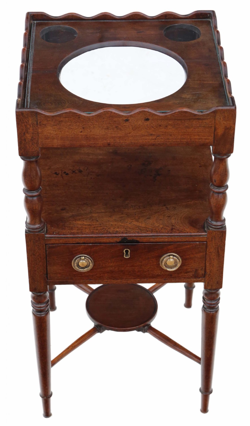 Georgian C1820 mahogany bedside table 