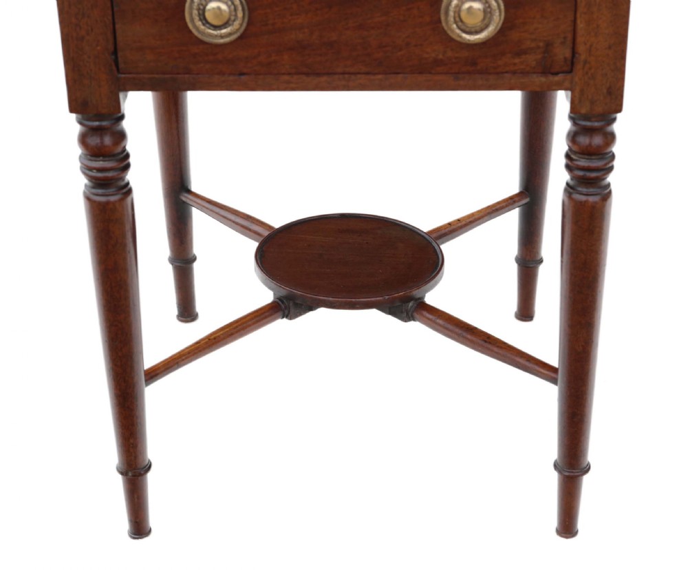 Georgian C1820 mahogany bedside table  View III