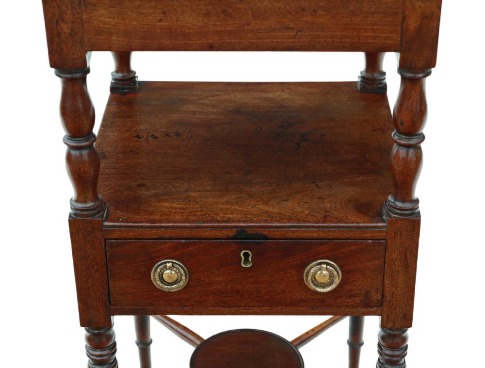 Georgian C1820 mahogany bedside table  View VI