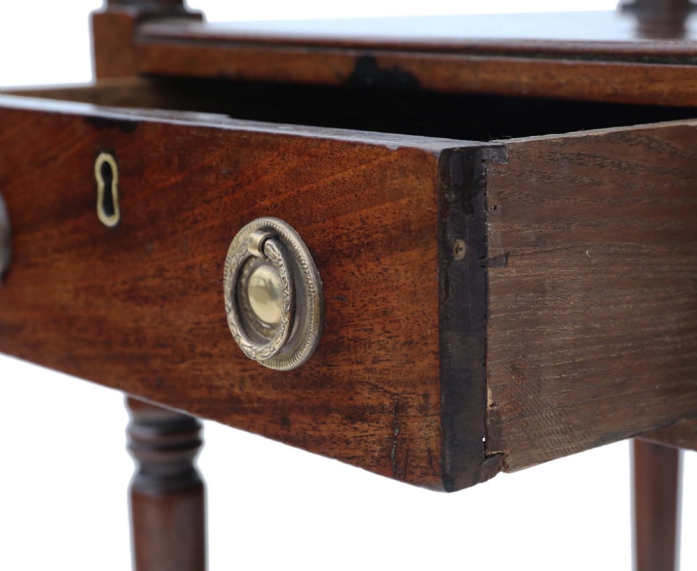 Georgian C1820 mahogany bedside table  View VII