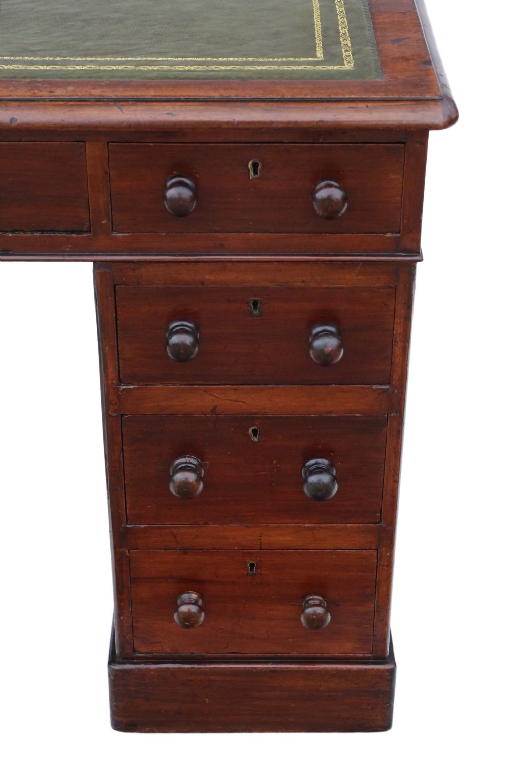 Victorian mahogany twin pedestal desk View V
