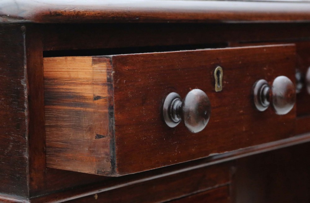 Victorian mahogany twin pedestal desk View VIII