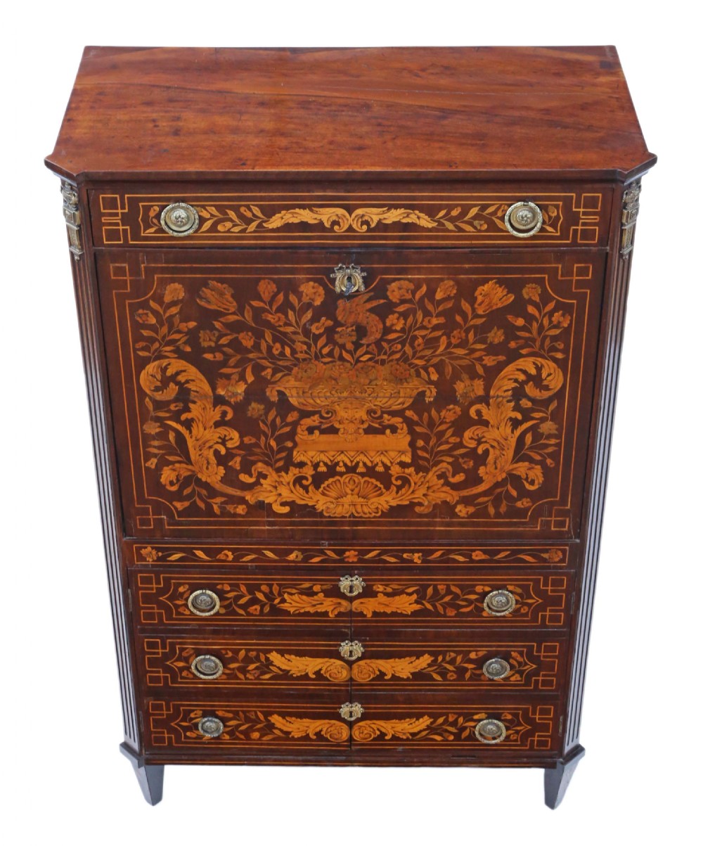 19th Century Dutch Marquetry abattant desk View II