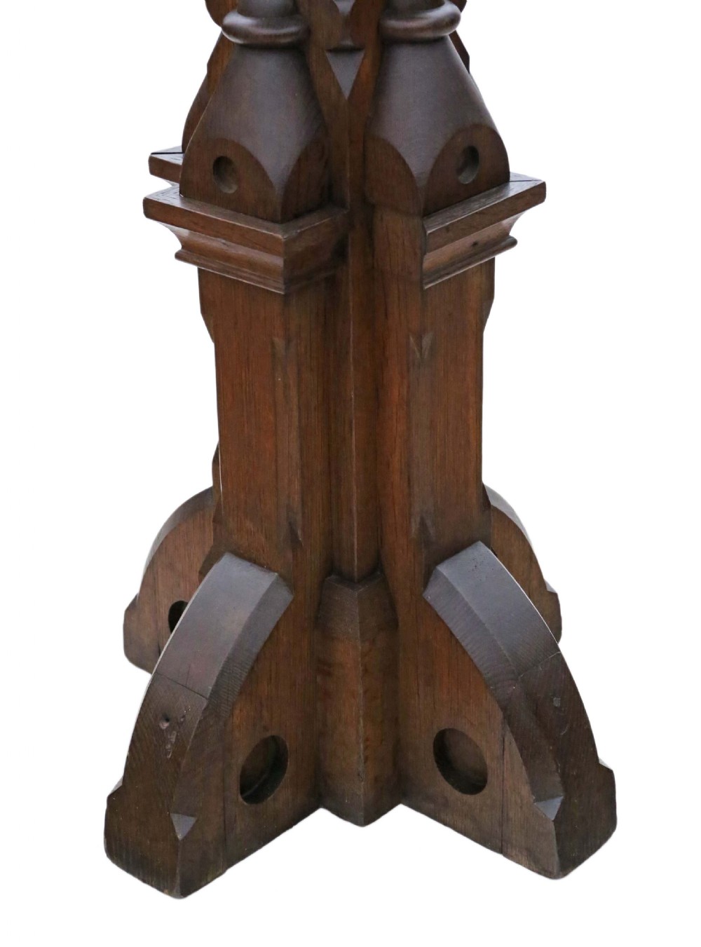 Gothic carved oak pedestal lectern stand table station View III