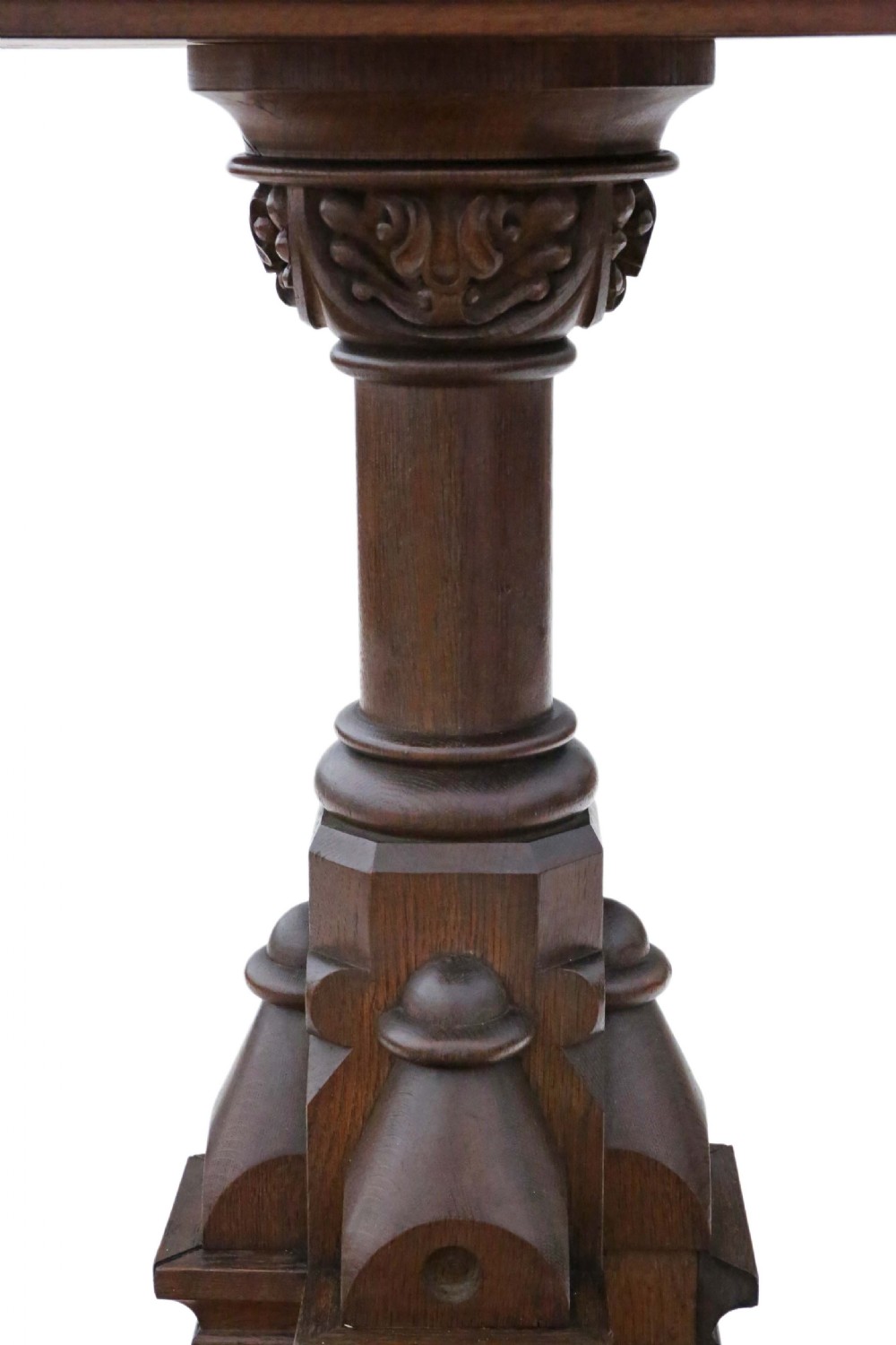 Gothic carved oak pedestal lectern stand table station View IV
