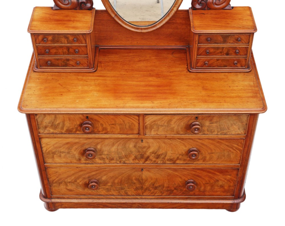 Victorian 19th Century quality mahogany dressing chest View II