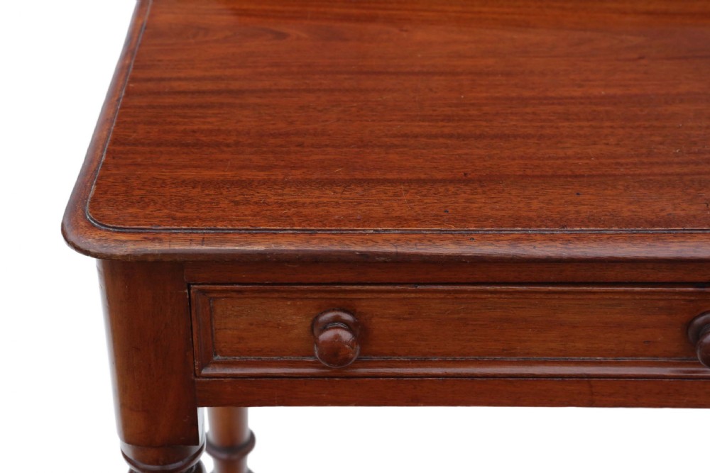 Victorian mahogany writing table 19th Century View III