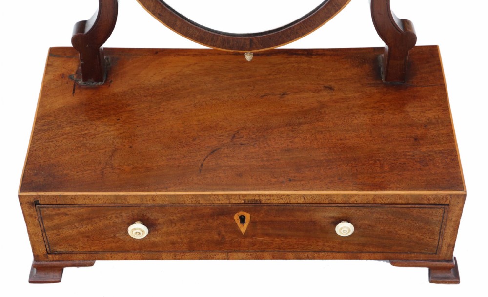 Small Georgian mahogany dressing table swing mirror C1800 View IV