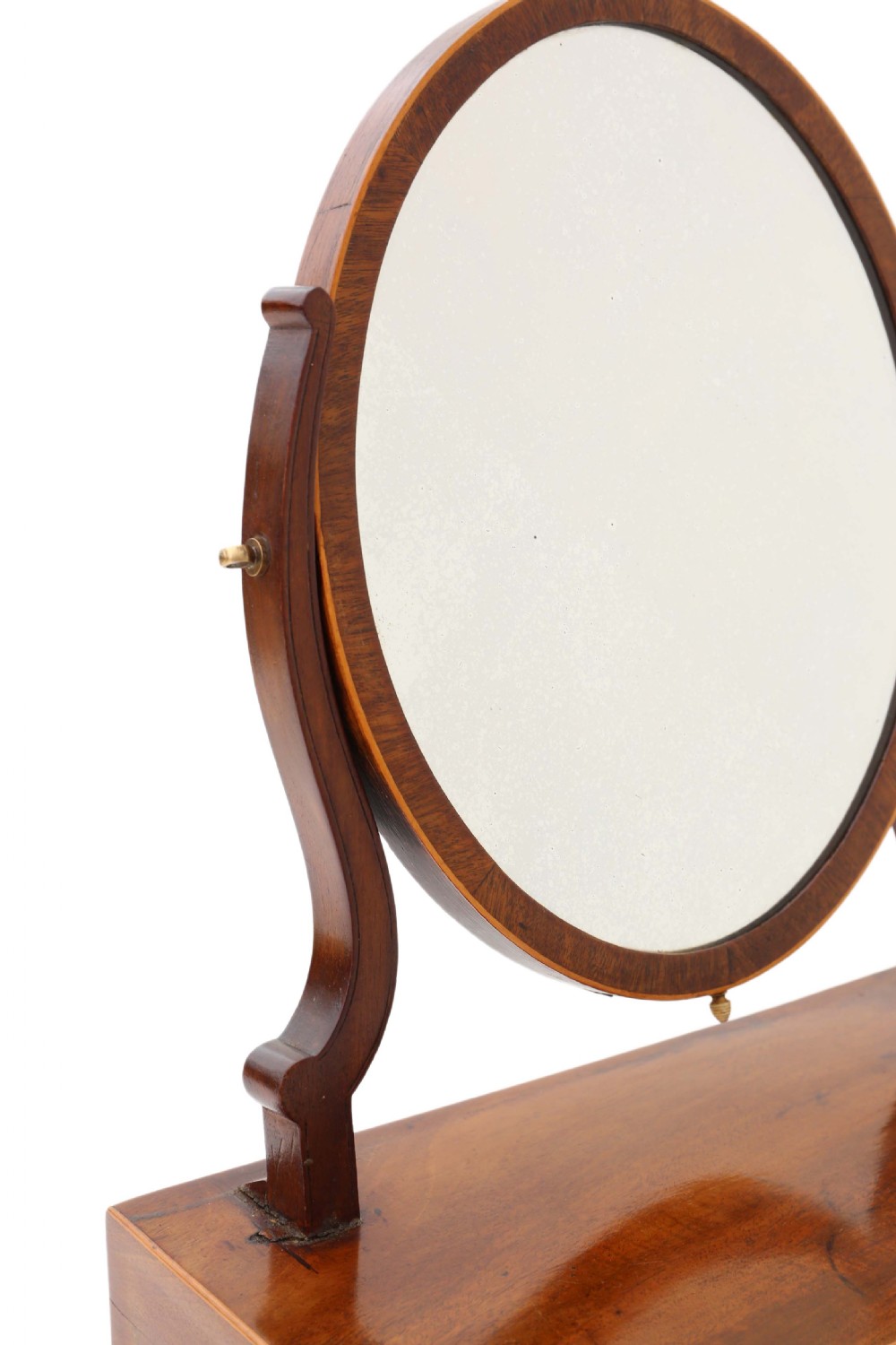 Small Georgian mahogany dressing table swing mirror C1800 View V