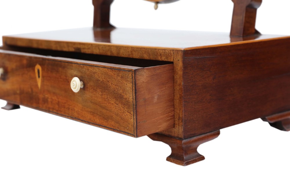 Small Georgian mahogany dressing table swing mirror C1800 View VI
