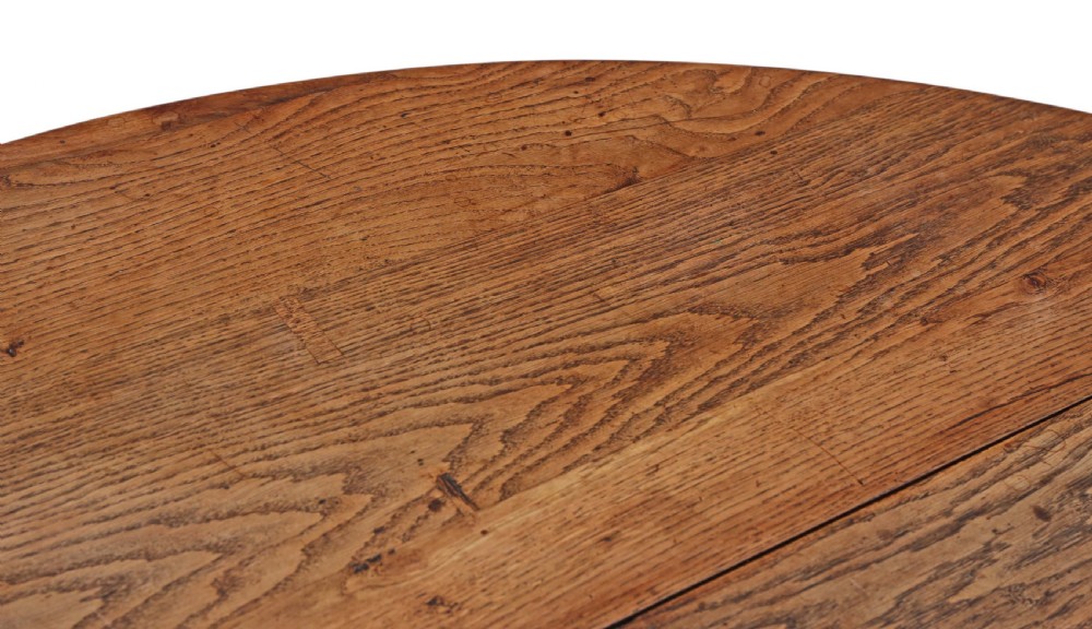 19th Century oak gate leg drop leaf dining table View III