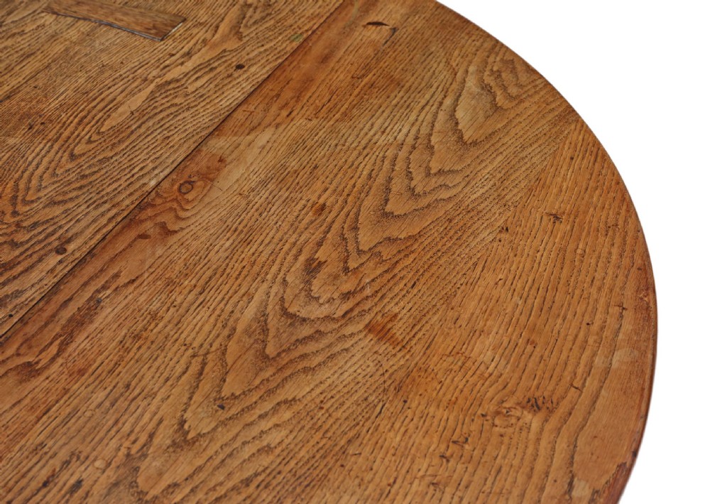 19th Century oak gate leg drop leaf dining table View V