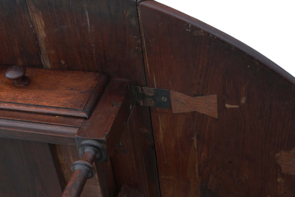 19th Century oak gate leg drop leaf dining table View XI