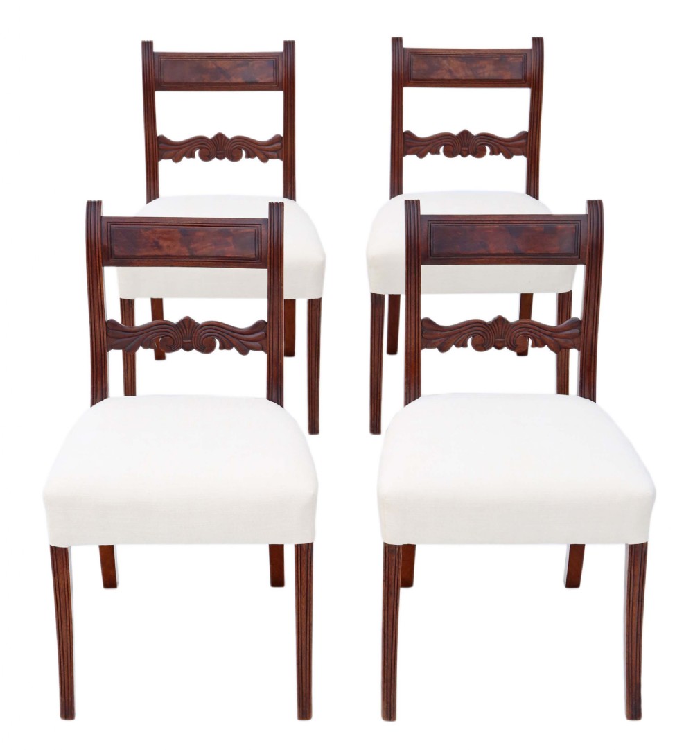 Set of 4 Regency mahogany C1825 dining chairs