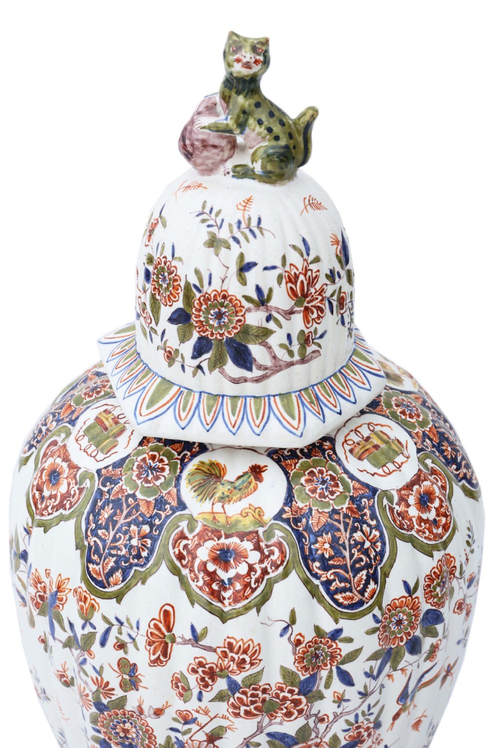 Antique very large Dutch Delft 19th Century jar with a lid View VI