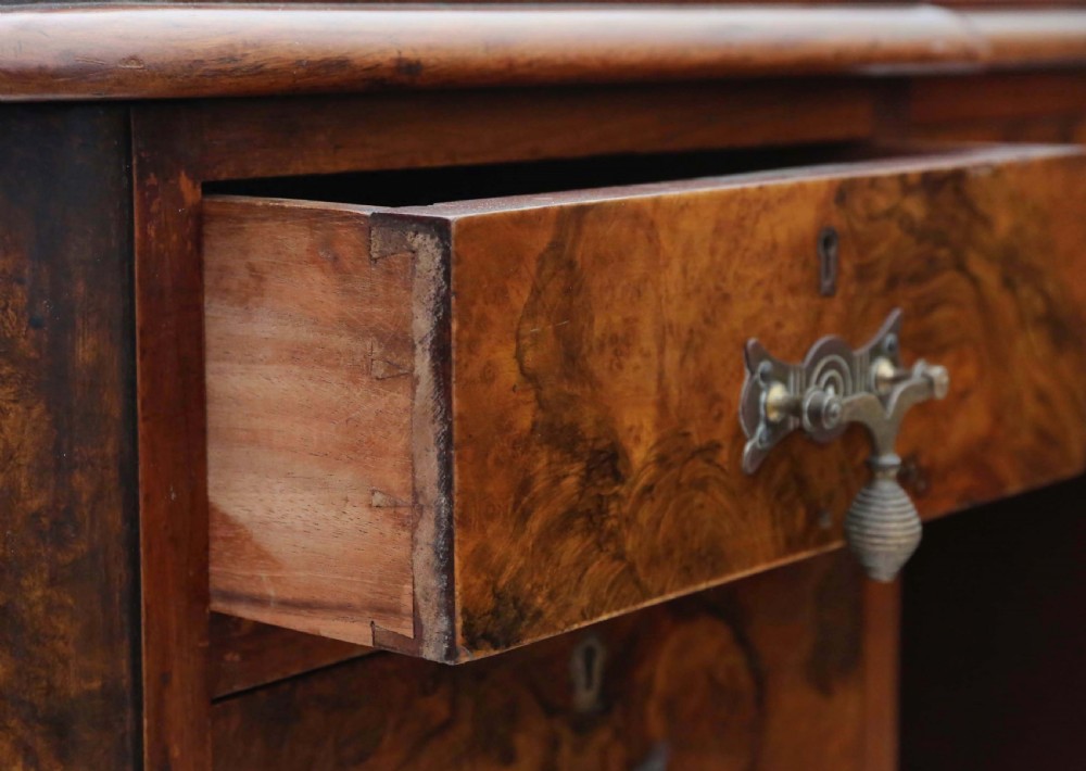 Victorian burr walnut twin pedestal desk View VIII