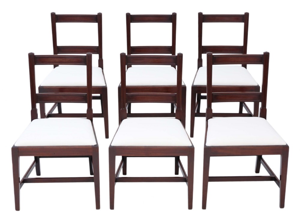 Set of 6 Georgian mahogany dining chairs