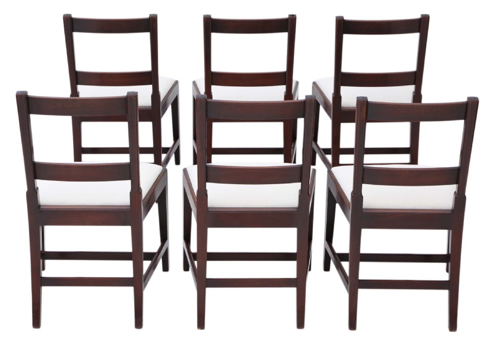 Set of 6 Georgian mahogany dining chairs View IV