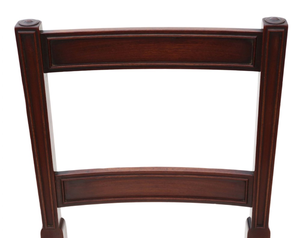 Set of 6 Georgian mahogany dining chairs View V
