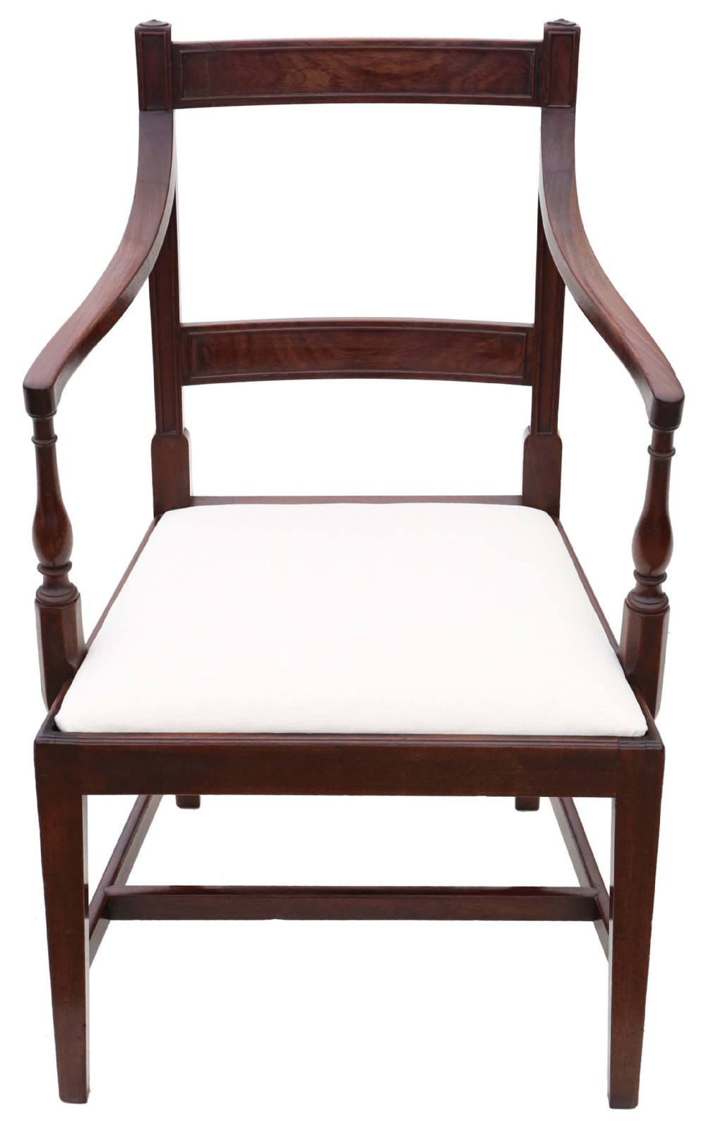 Georgian mahogany office elbow chair