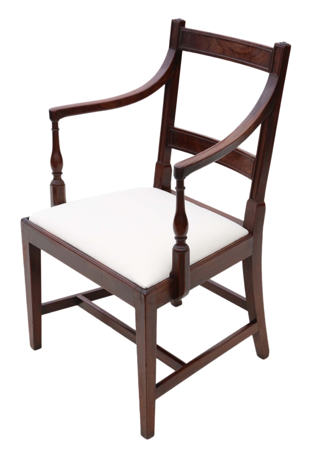 Georgian mahogany office elbow chair View III