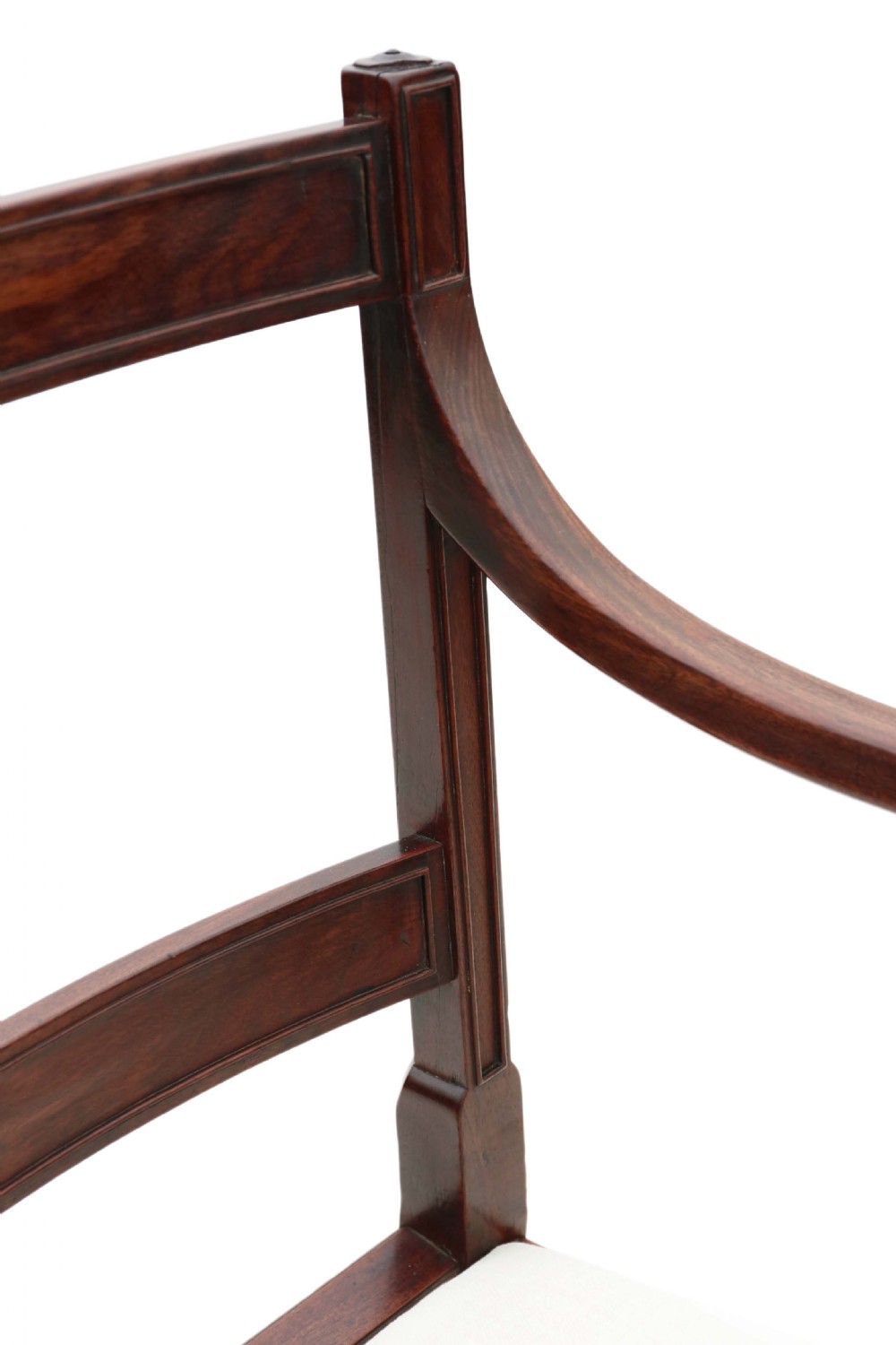 Georgian mahogany office elbow chair View IV