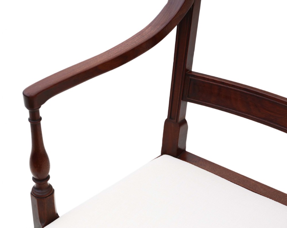 Georgian mahogany office elbow chair View V