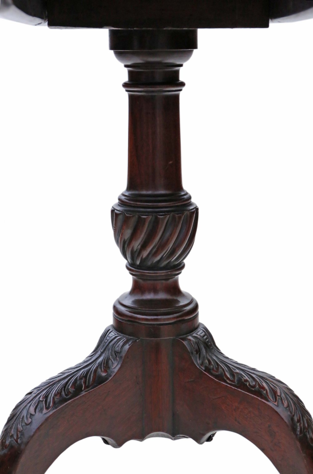 19th Century mahogany tilt top oyster serving table View IV