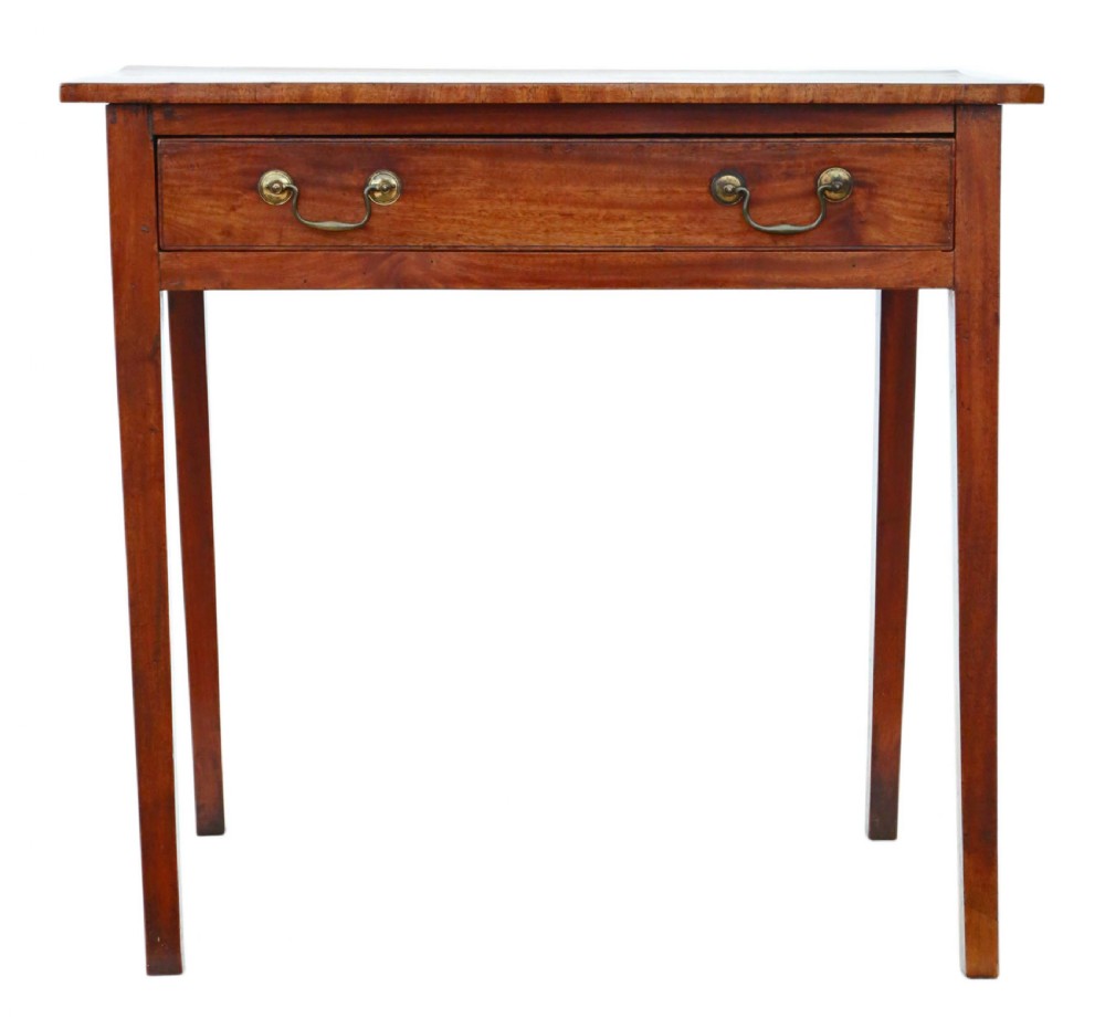 Georgian C1800 crossbanded mahogany writing table View II