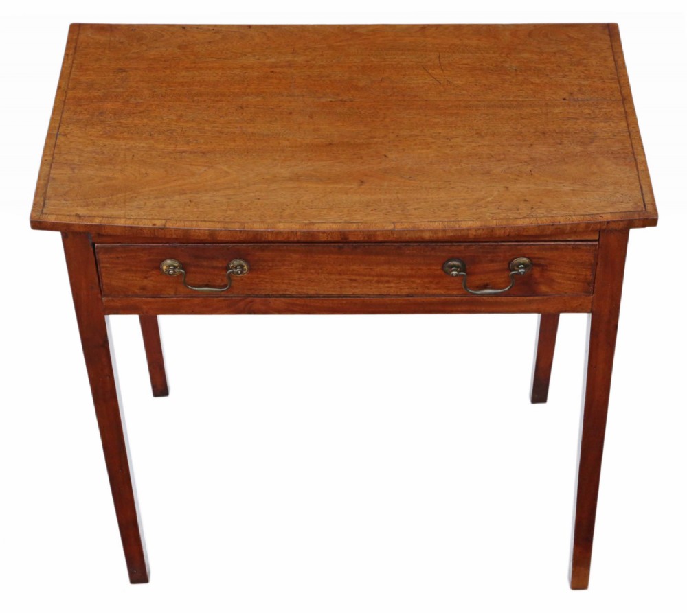 Georgian C1800 crossbanded mahogany writing table View III